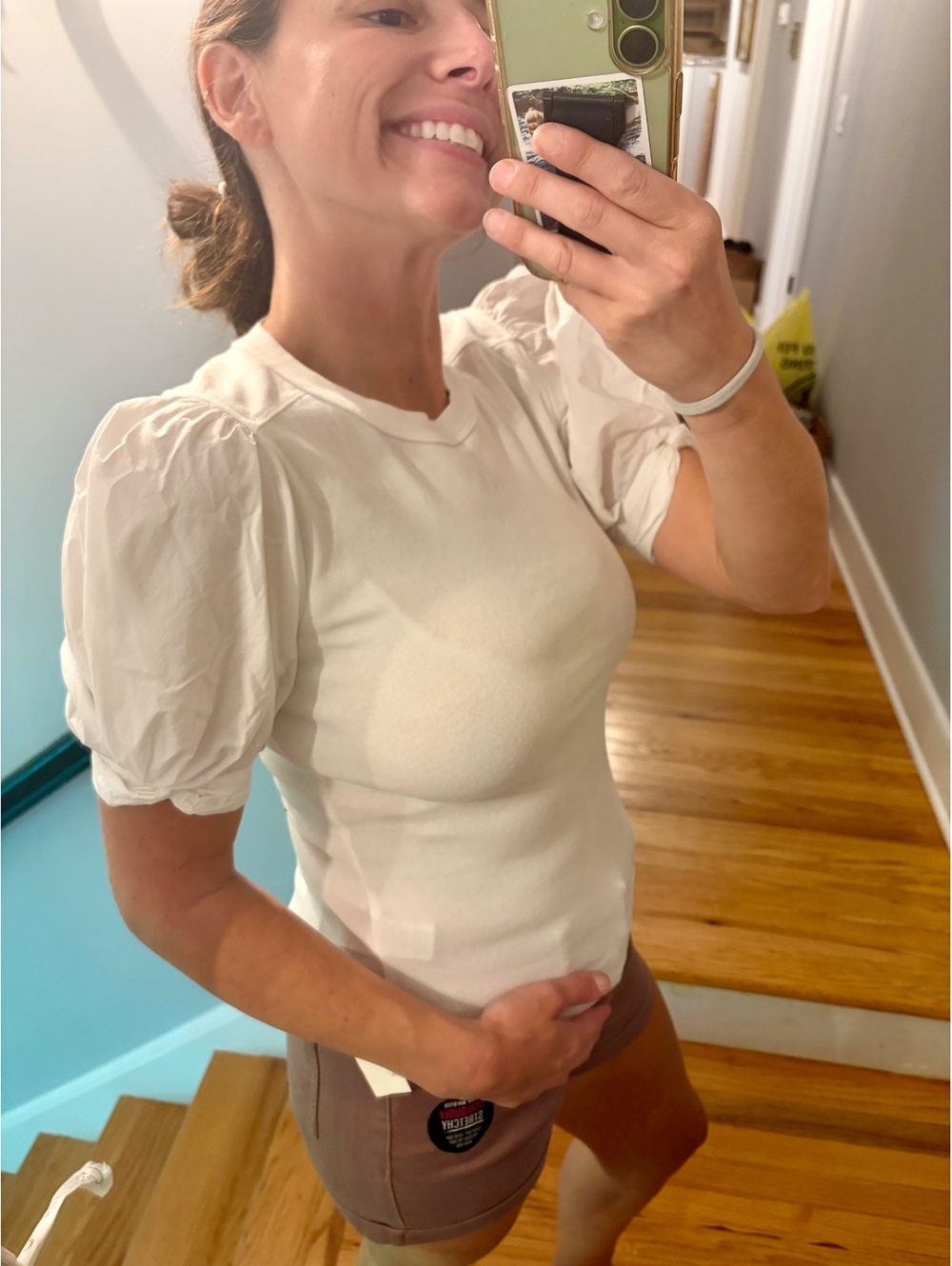 A.L.C. White Puff Sleeve Cotton Top XS NWOT